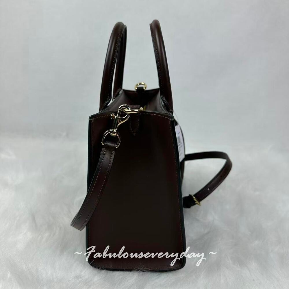Coach Maggie Small Tote Bag In Ombre Signature Canvas Gold/Brown CDY27 NWT - Picture 3 of 8